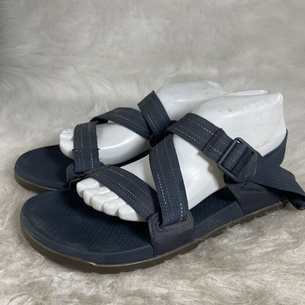 Chaco Z1 Classic Sandals Men’s 10 Navy Gray Adjustable Outdoor Hiking